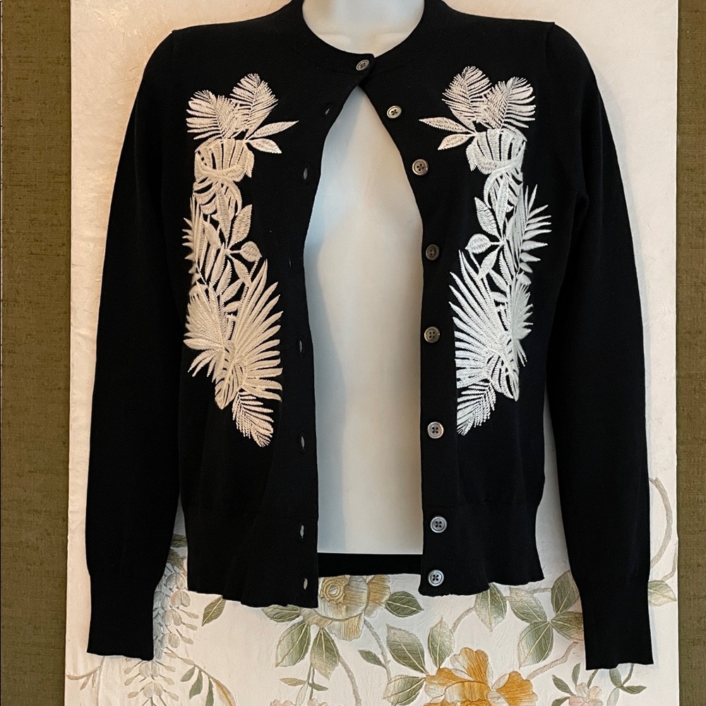 J. Crew Embroidered cardigan sweater XS - Picture 9 of 9